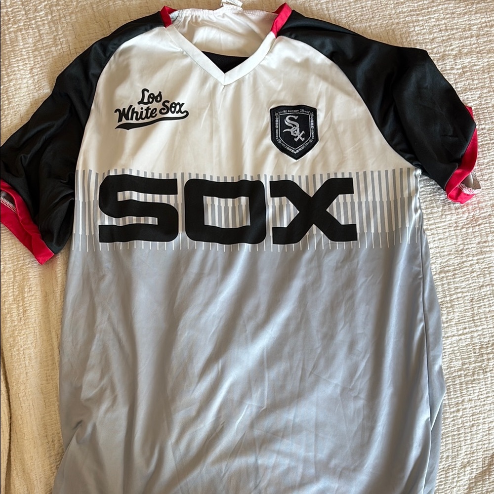 White Sox Jersey with Black and Gray Accents
